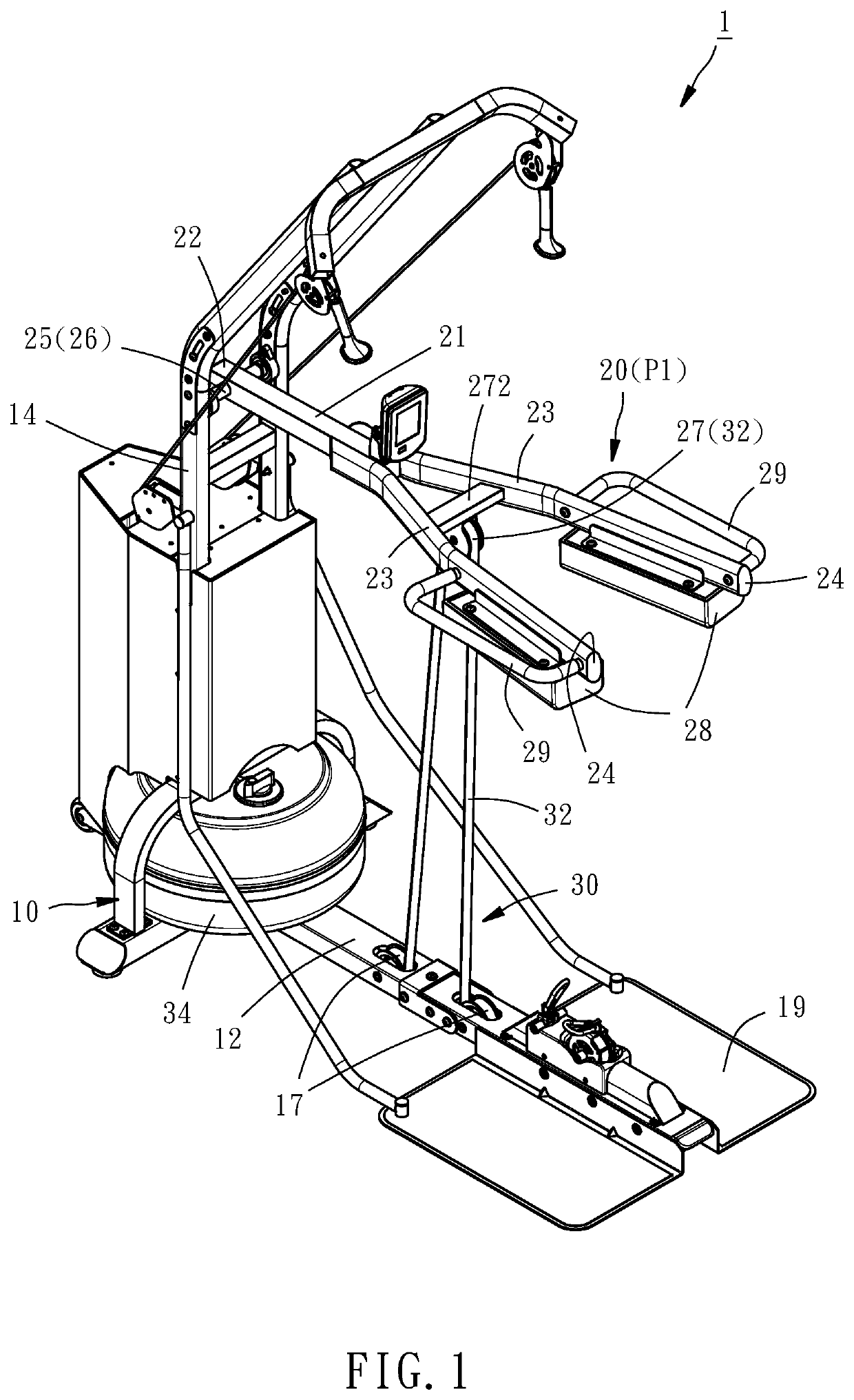 Squat exercising machine