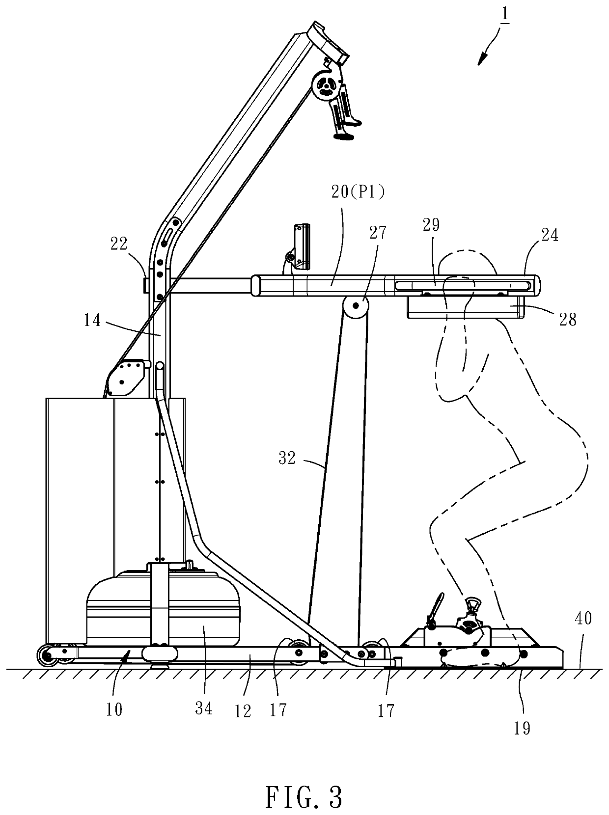 Squat exercising machine