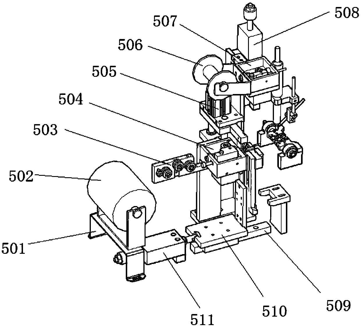 Automatic tin-soldering machine for piezoelectric audio element