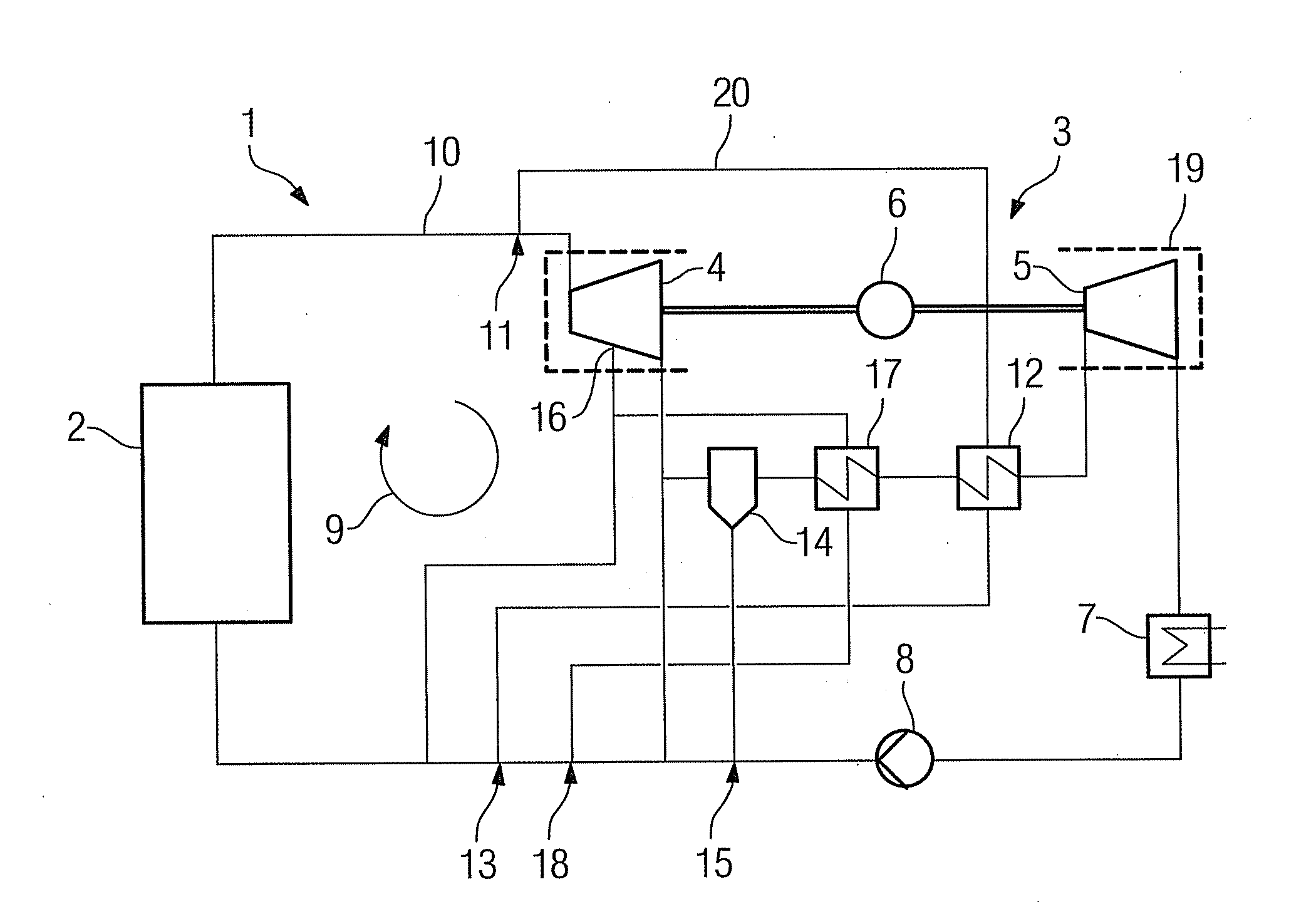 Method and device for intermediate superheating in solar direct evaporation in a solar-thermal power plant