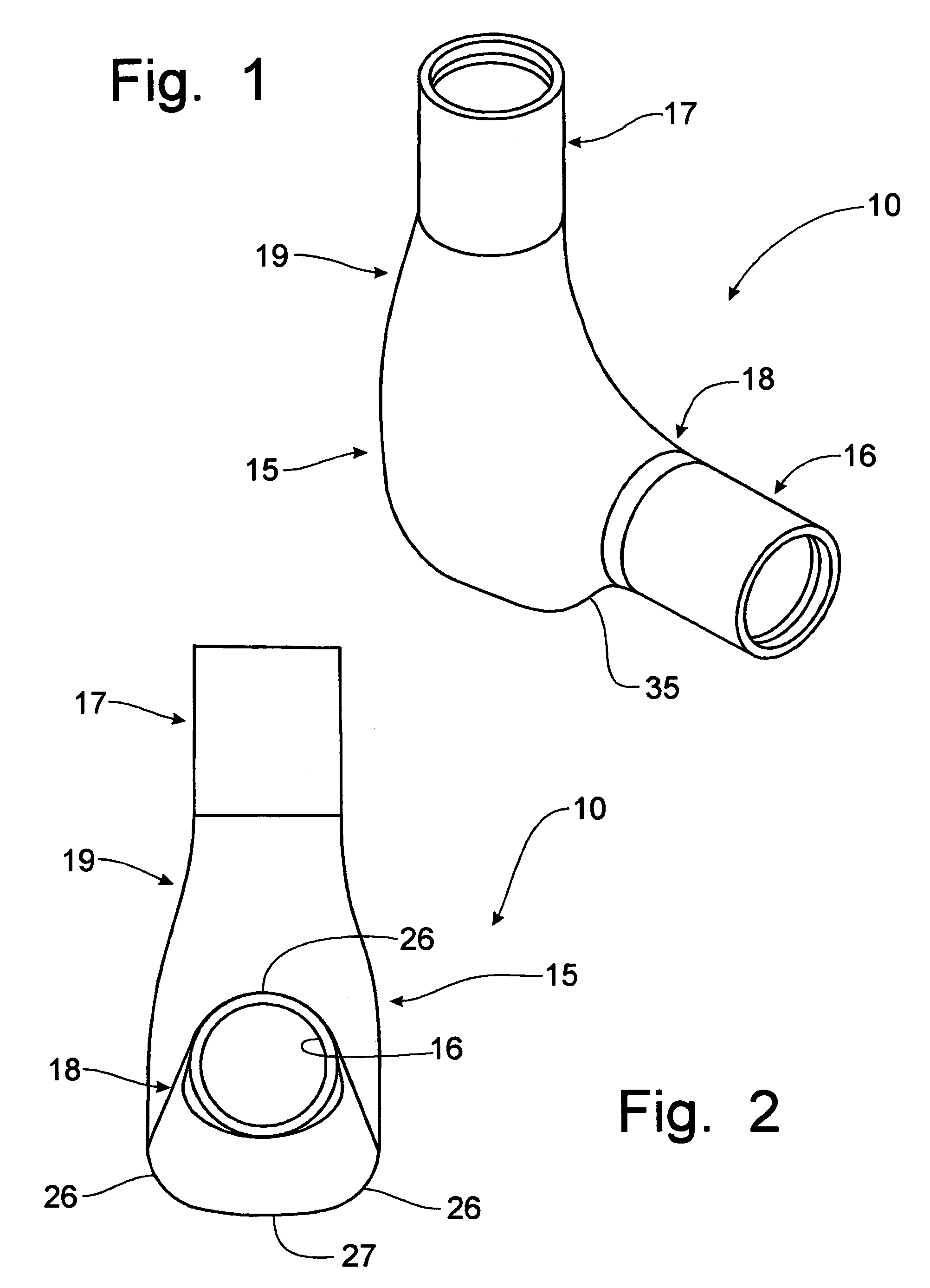 Elbow fitting with step feature for pneumatic transport system