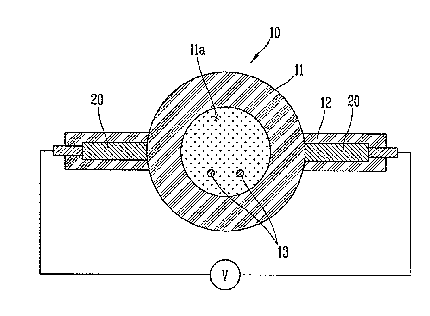 Sulfur lamp having electrodes