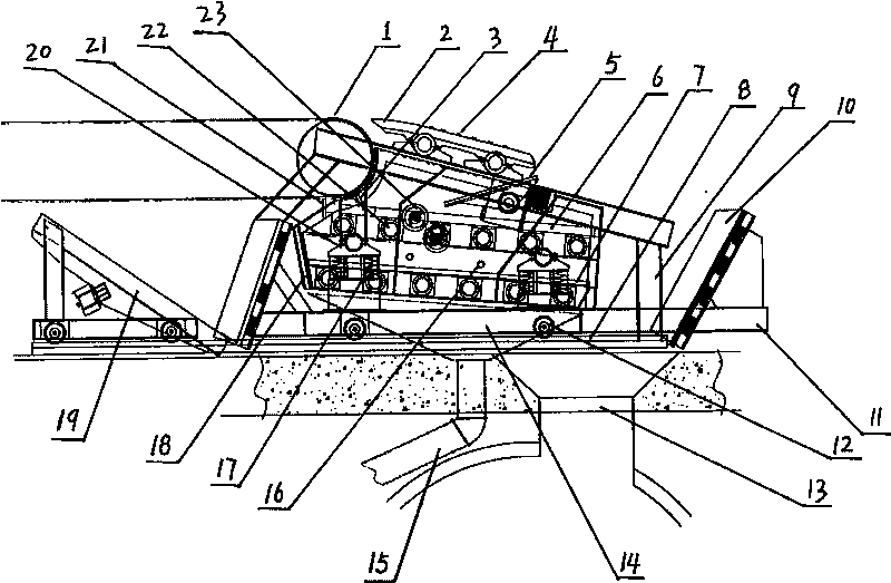 Moving dehydration device for underground water coal