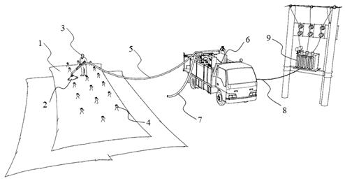 A vacuum pre-pressing dehydration system and implementation method for superfine tailings filling tube bag