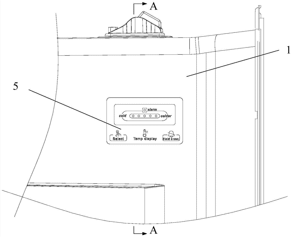 Waterproof display and control components and refrigerator