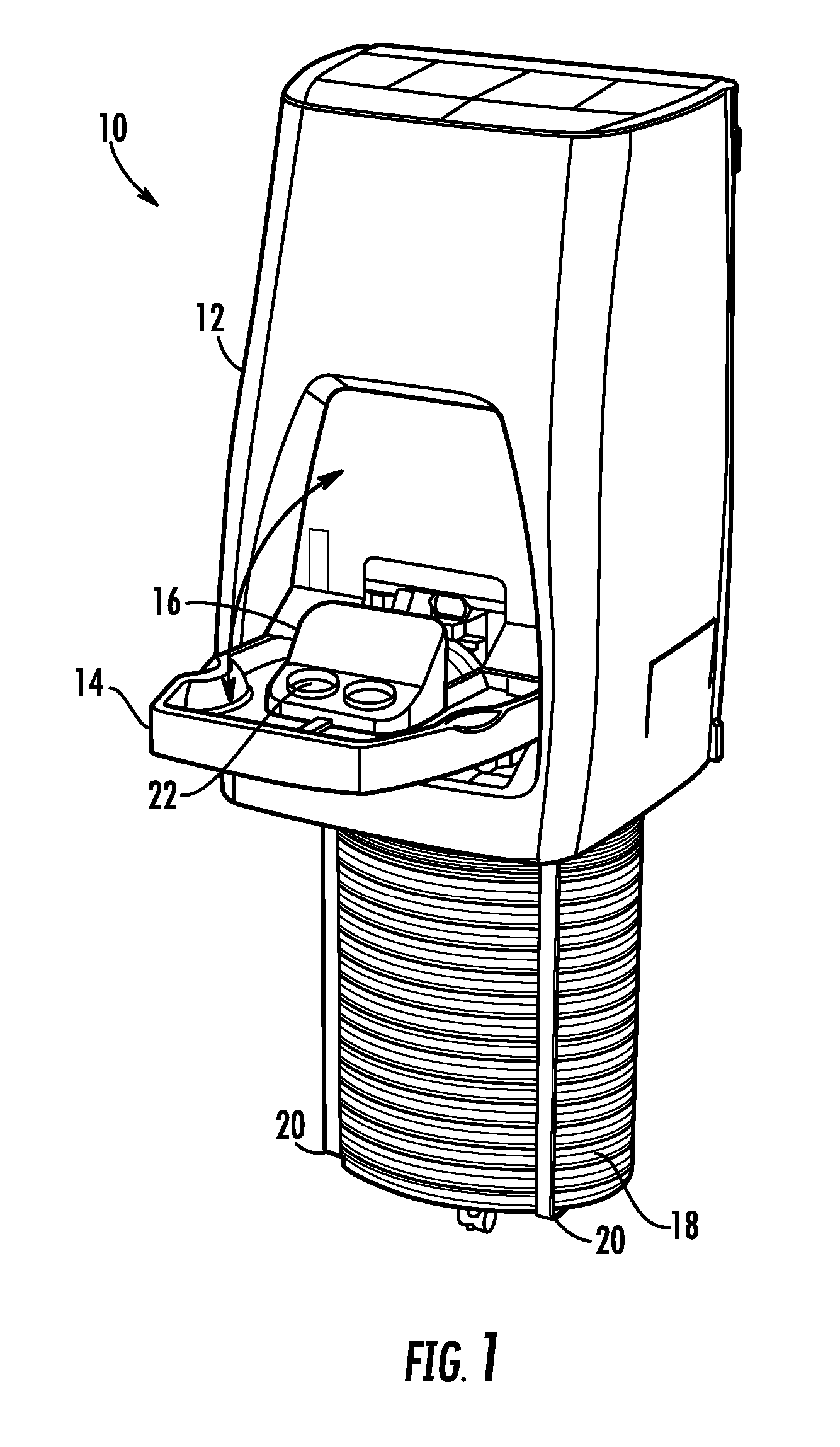 Emergency eyewash station having a peircing mechanism to puncture a sealed fluid bladder