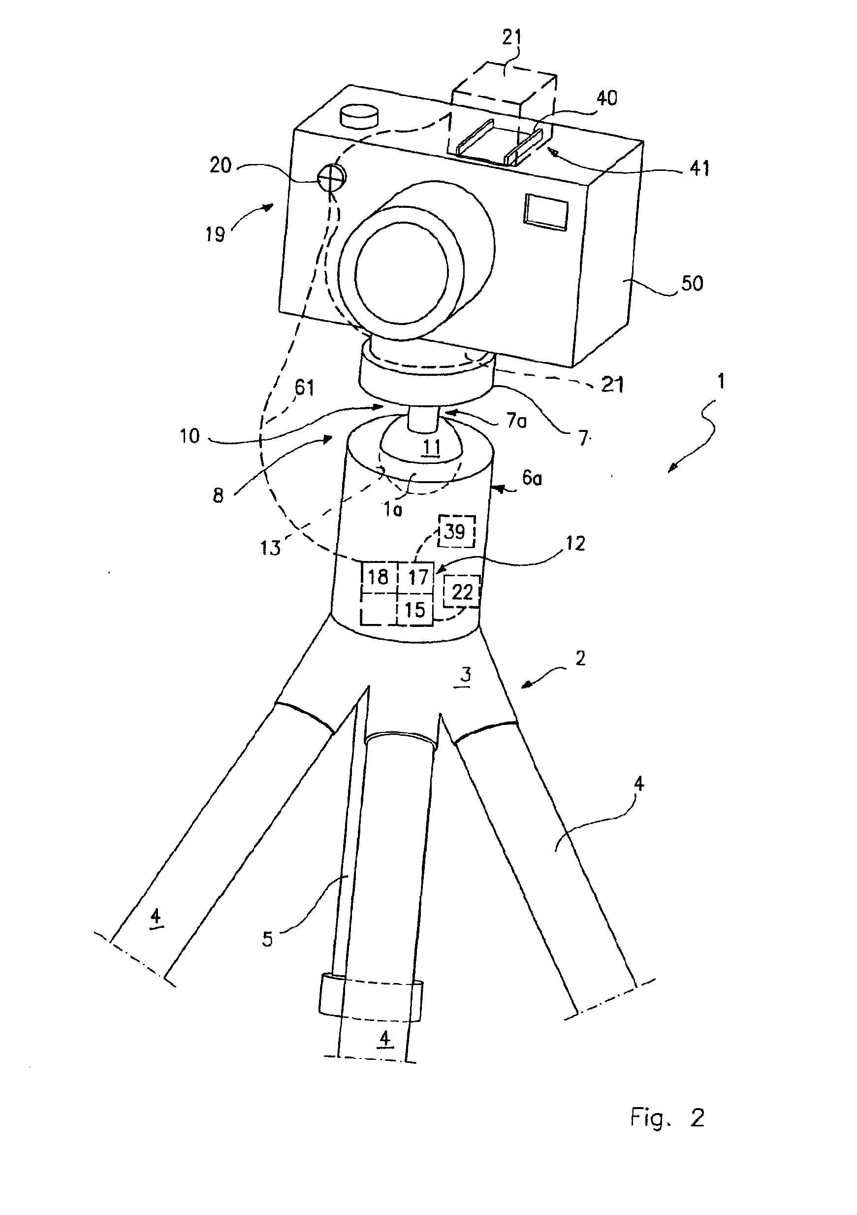 System for the Remote Control of Setting Up a Supporting Head for Optical and/or Photo-Cinematographic Equipment