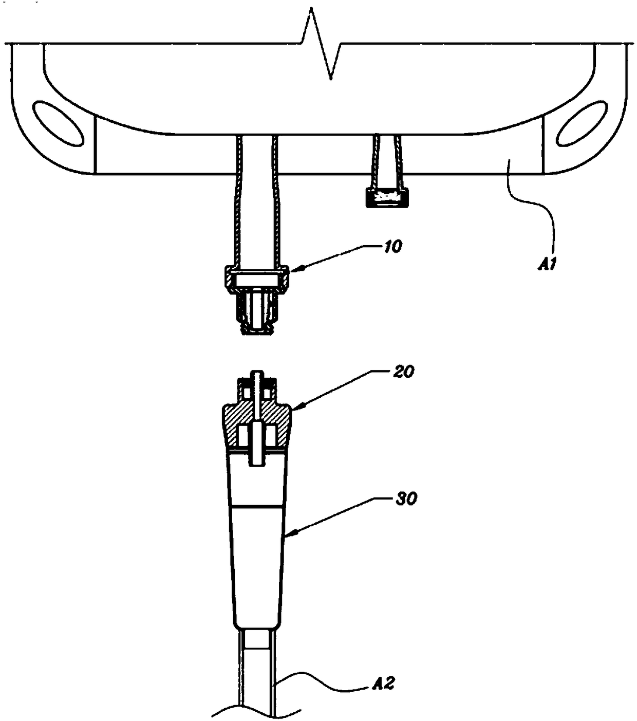 Medical drain unit having luer-lock connection structure