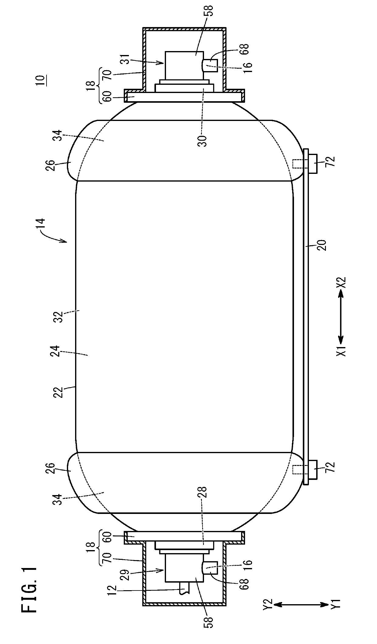 High pressure tank structure