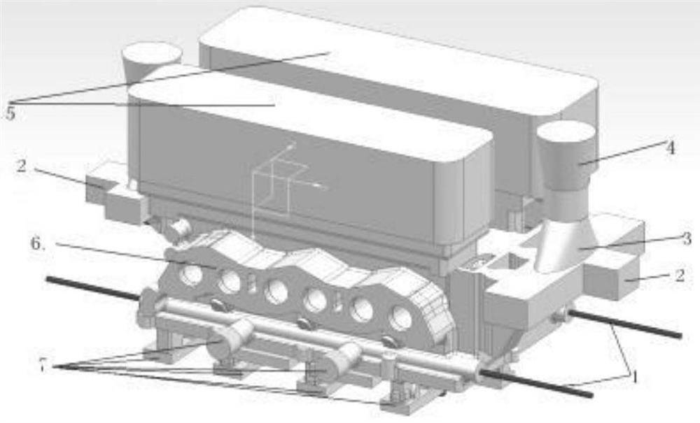 A molding process based on 3D printing cast aluminum alloy cylinder head