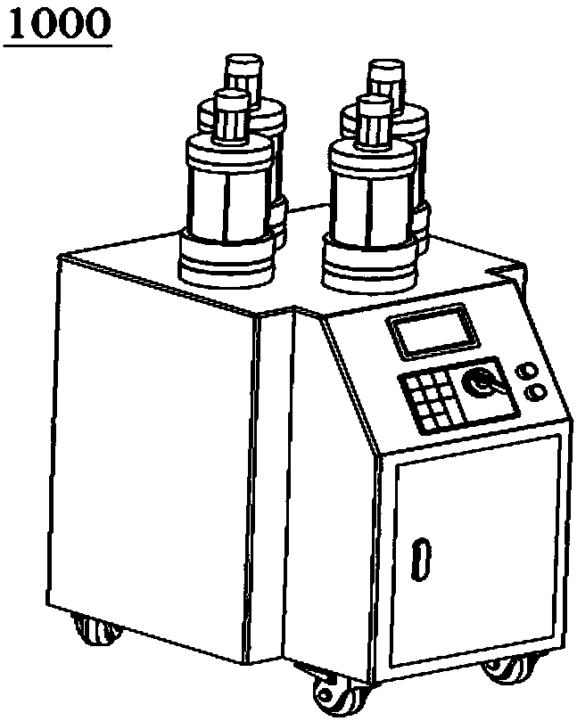 Powder matching dynamic powder-feeding device for large complex gradient functional component direct laser fabrication and machining equipment