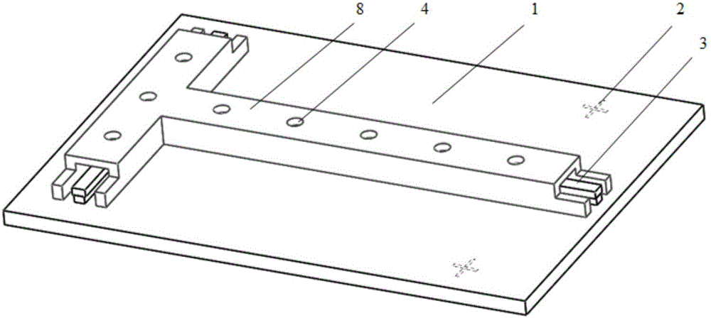 Method for preparing micro-radio-frequency T-shaped power divider on metal base