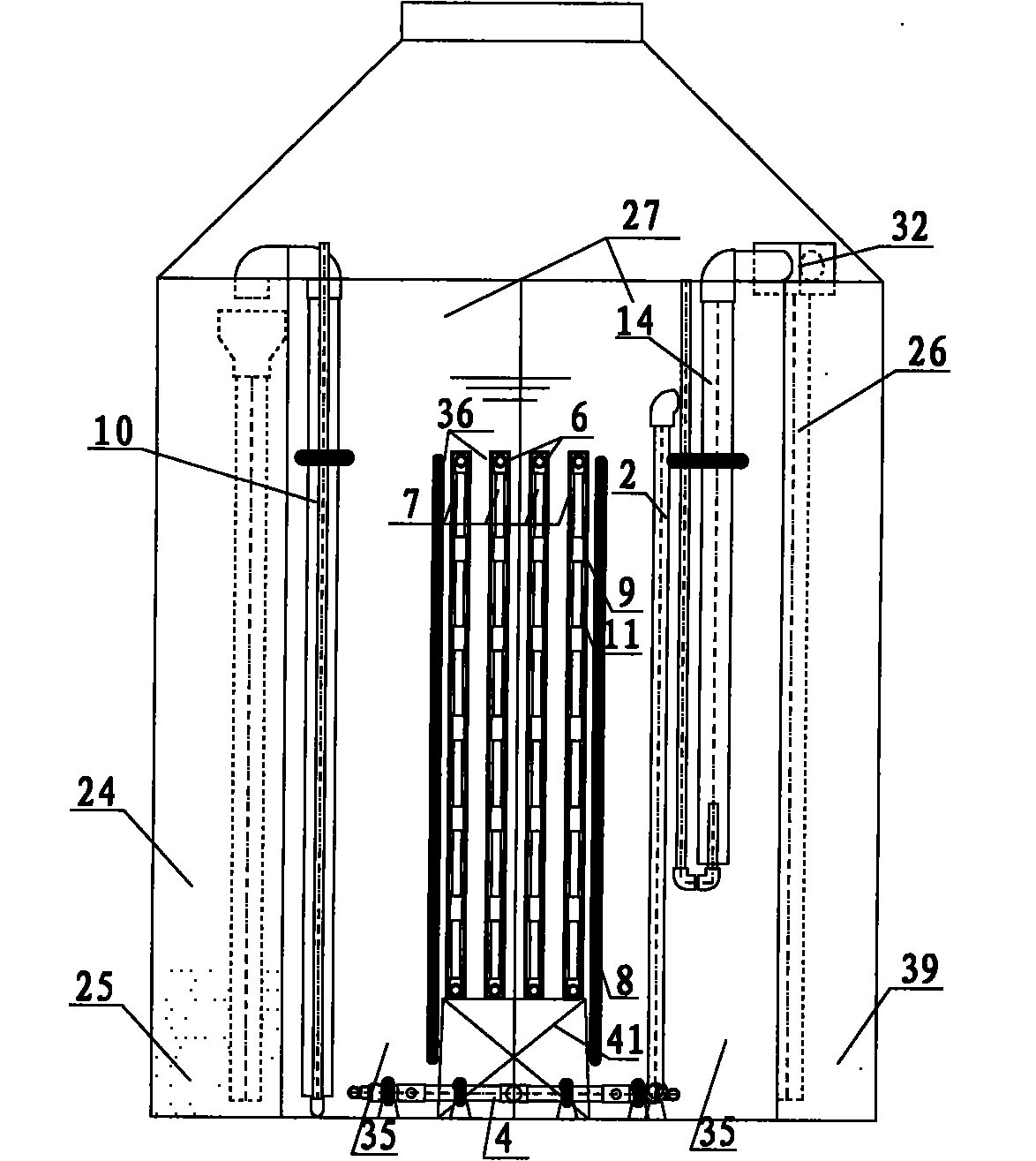 Integrated air-lift loop dynamic membrane bioreactor