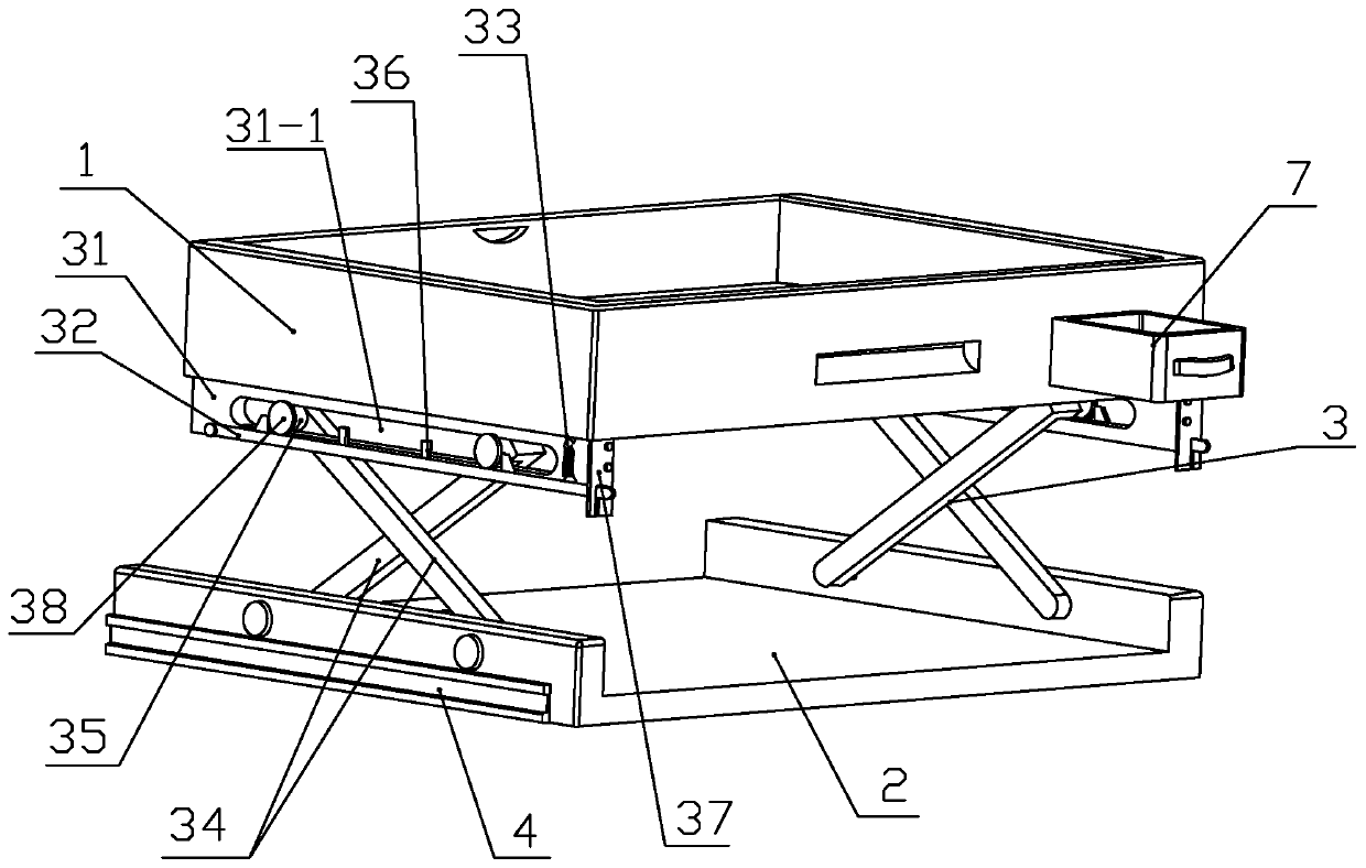 Multifunctional ascending and descending drawer