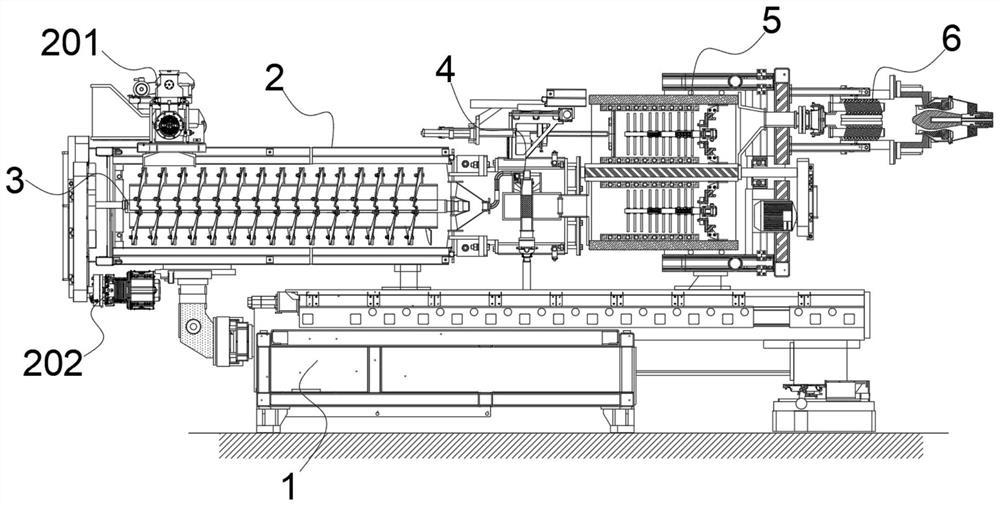 An extruder for the preparation of superhydrophobic polymer material composite microporous emulsion