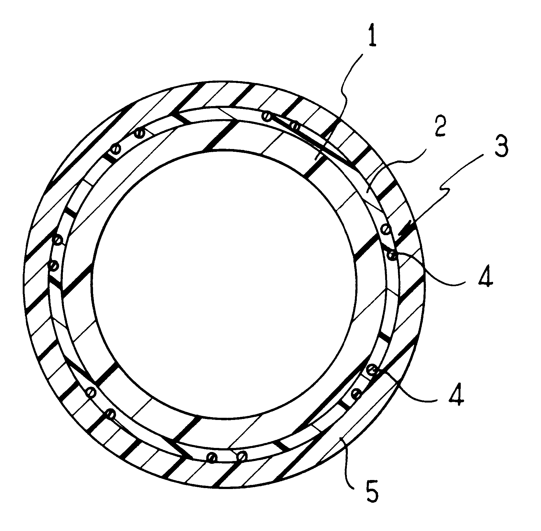 Multilayer hose for transporting hot fluids