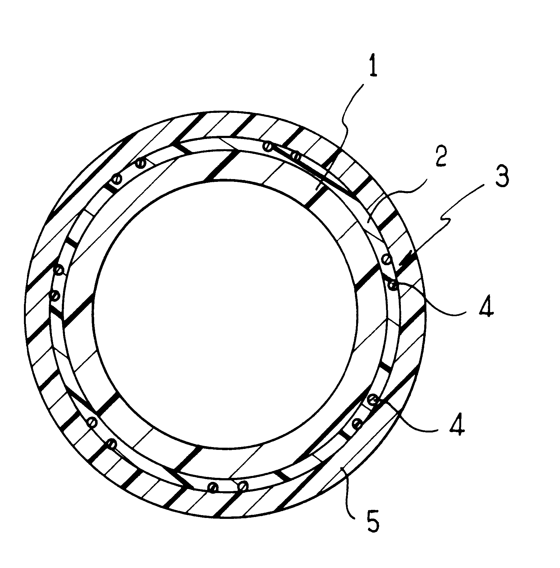 Multilayer hose for transporting hot fluids