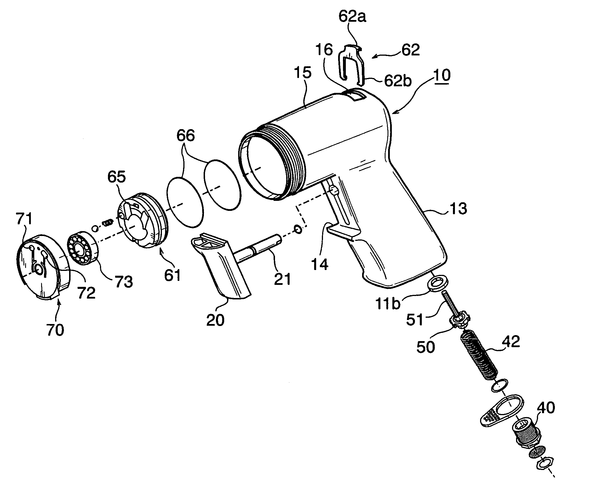 Valve apparatus for air tool