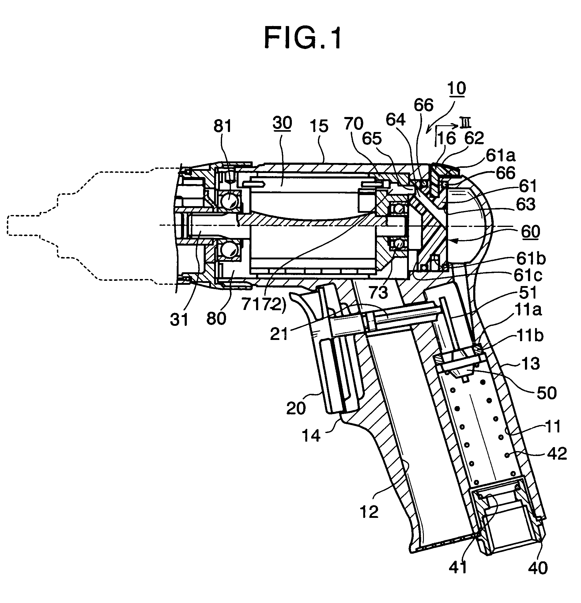 Valve apparatus for air tool