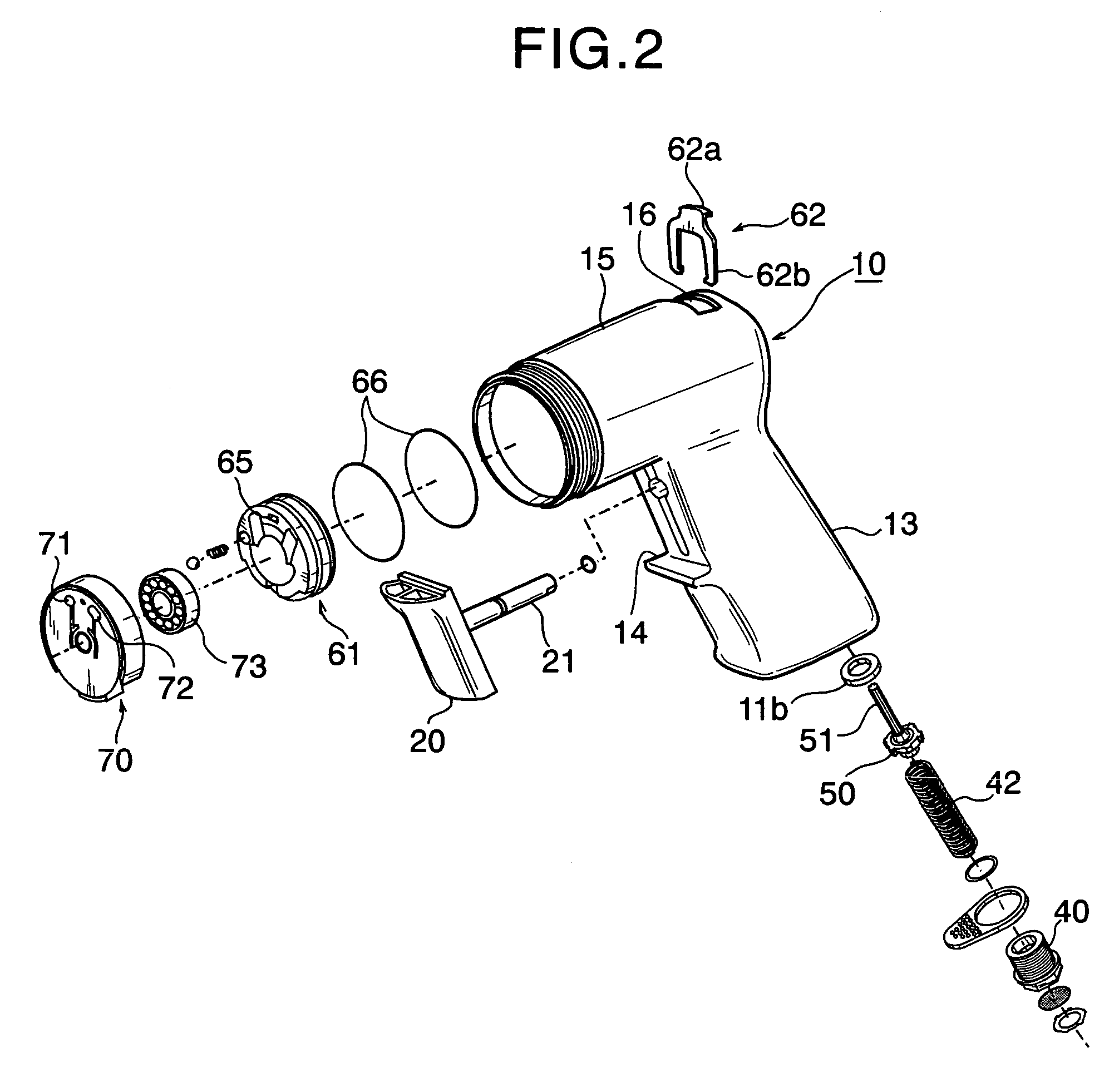 Valve apparatus for air tool