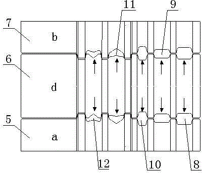 Four-roll roll-arranging type profile steel blooming mill