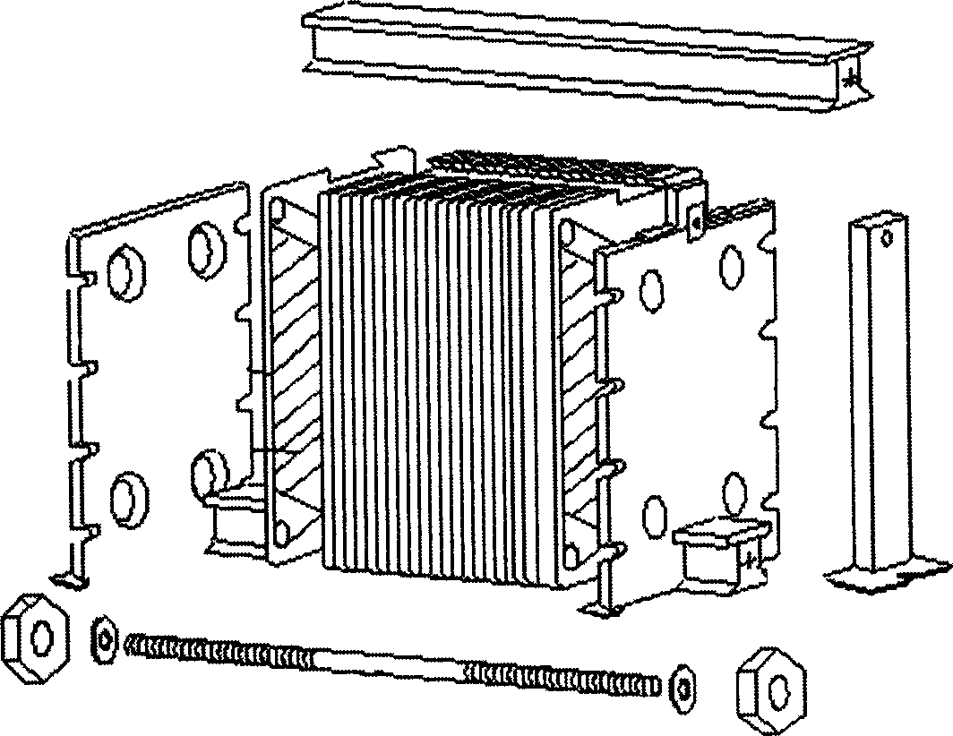 High-efficiency energy-saving modular chamber type heat exchanger