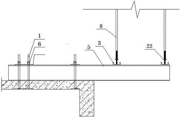 Construction method for outer wall socket type plate buckle steel pipe scaffold