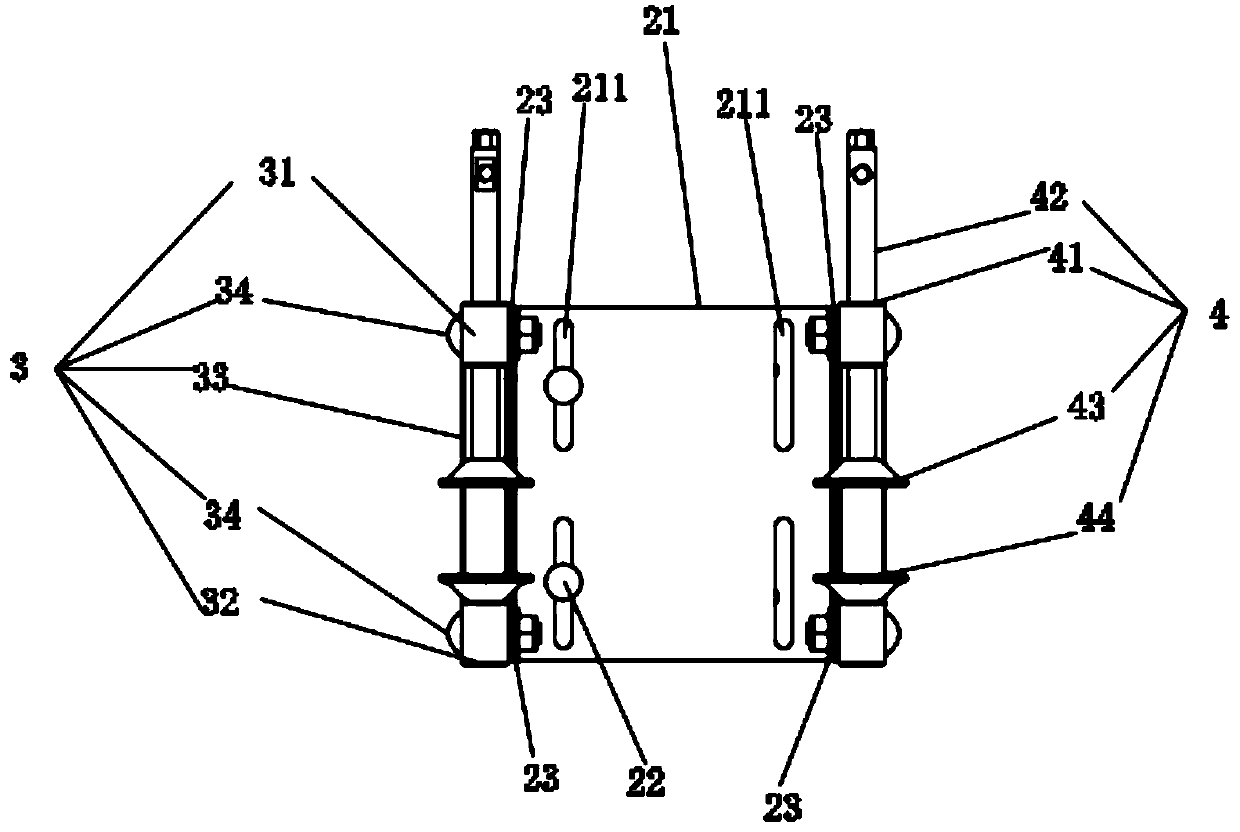 Fixed support for pump stroke sensor, and pump stroke sensor with fixed support