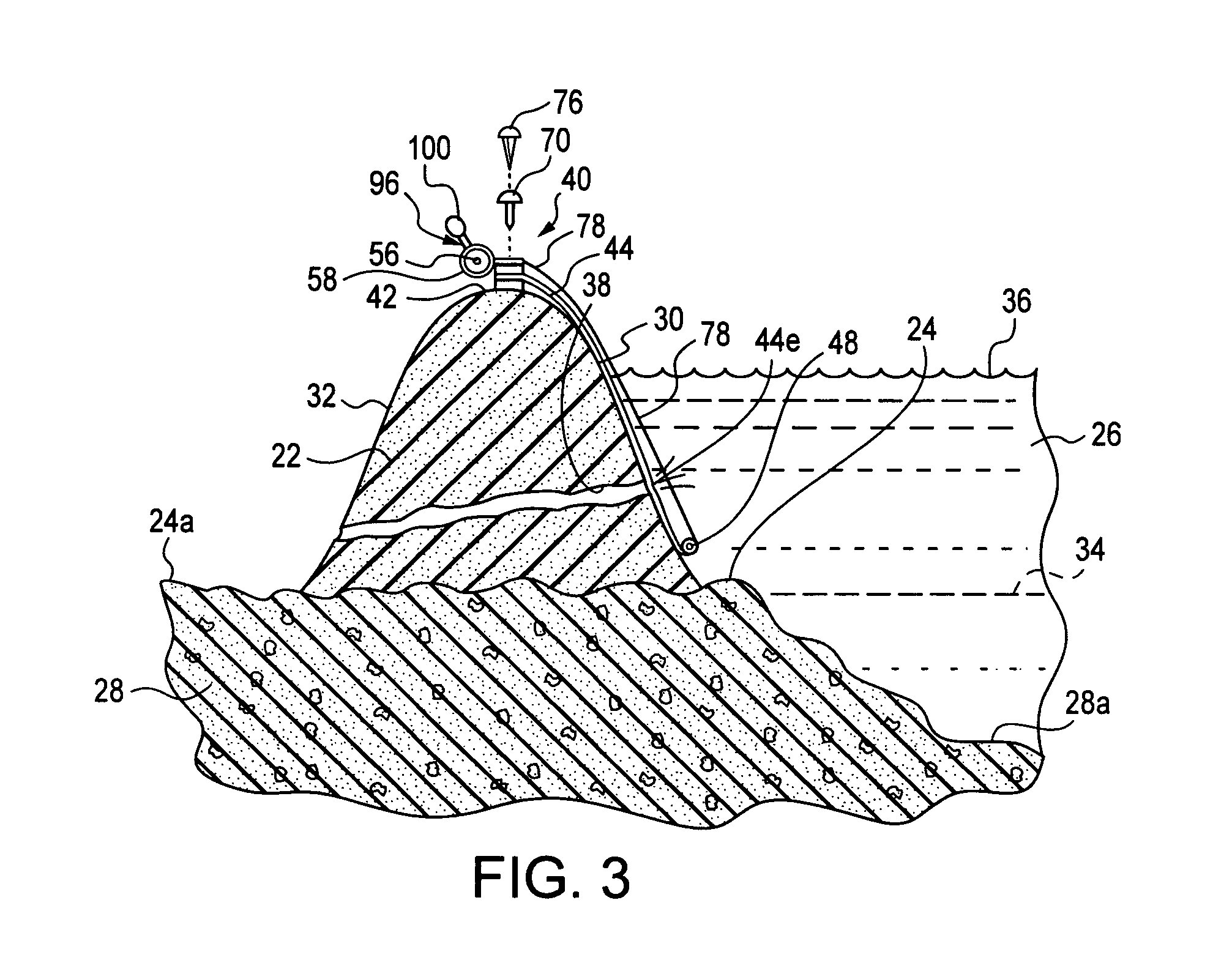 Apparatus for and methods of stabilizing a leaking dam or levee