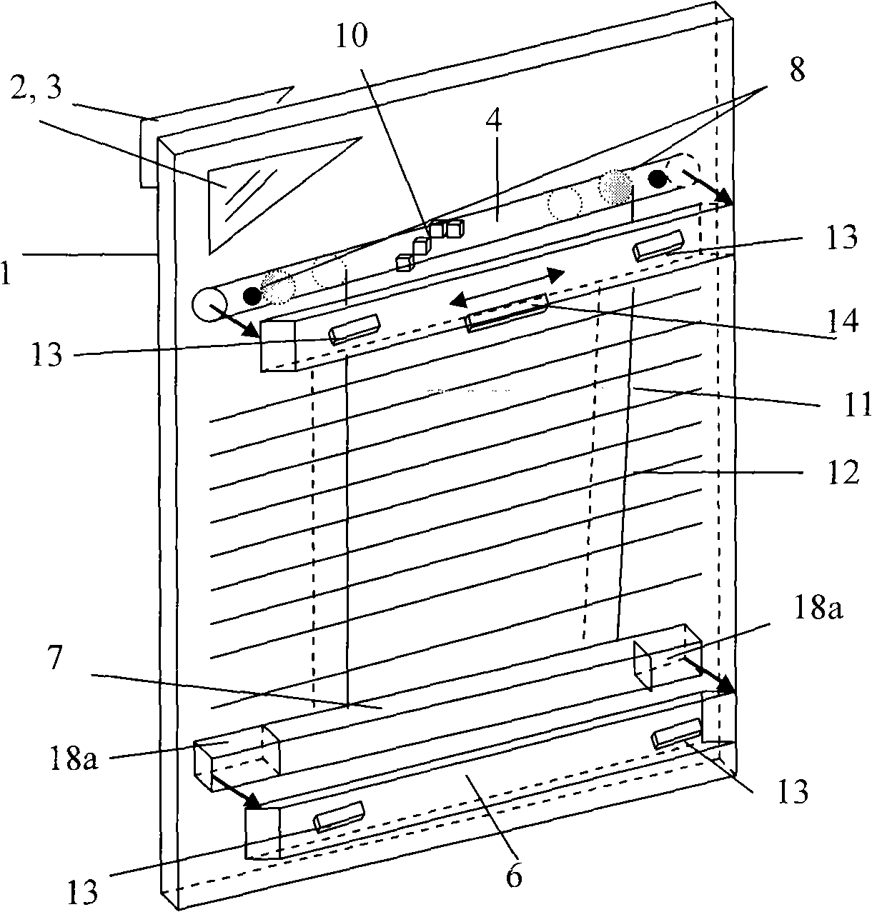 Venetian blinds with magnetic controller for regulation