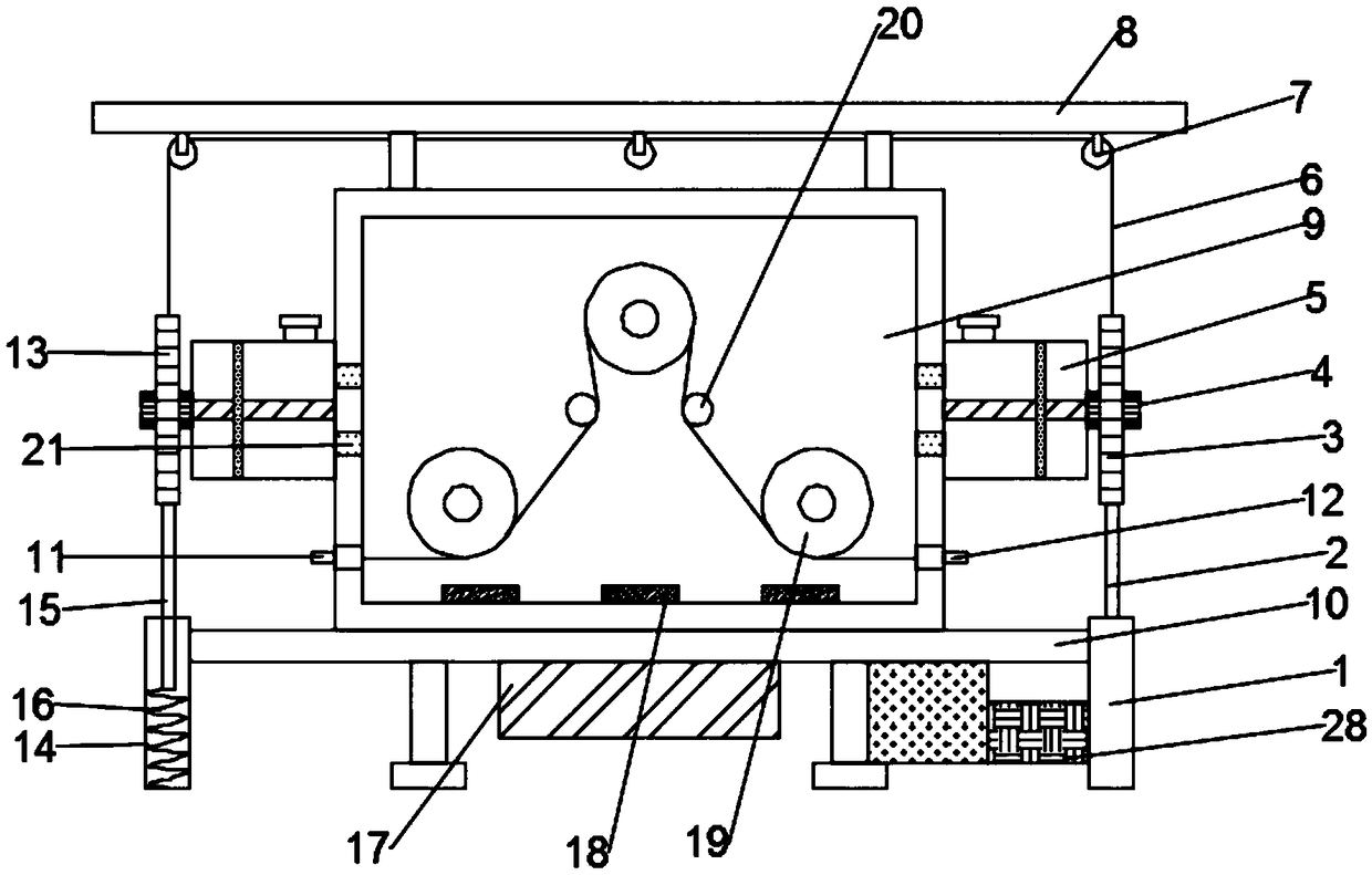 Alkali-resistant glass fiber mesh cloth shaping device