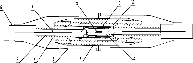 Application of composite power cable connection box with optical fiber arranged in center of conductor