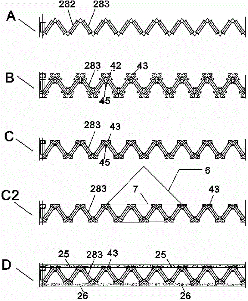 Truss element method without chord members and combined node bridge