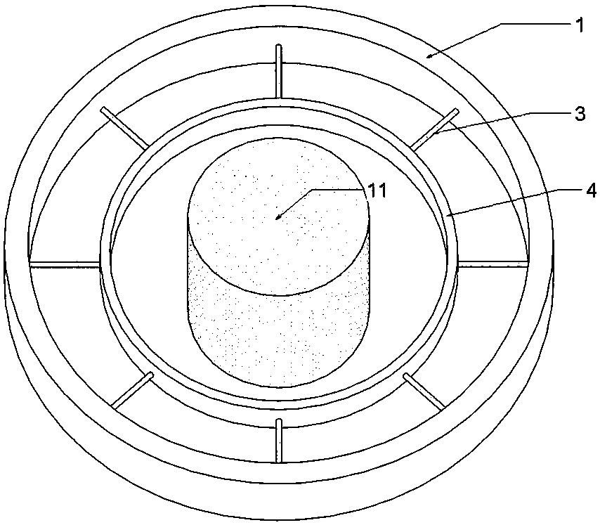 Rotating type self-reset bridge pier anti-collision guardrail structure