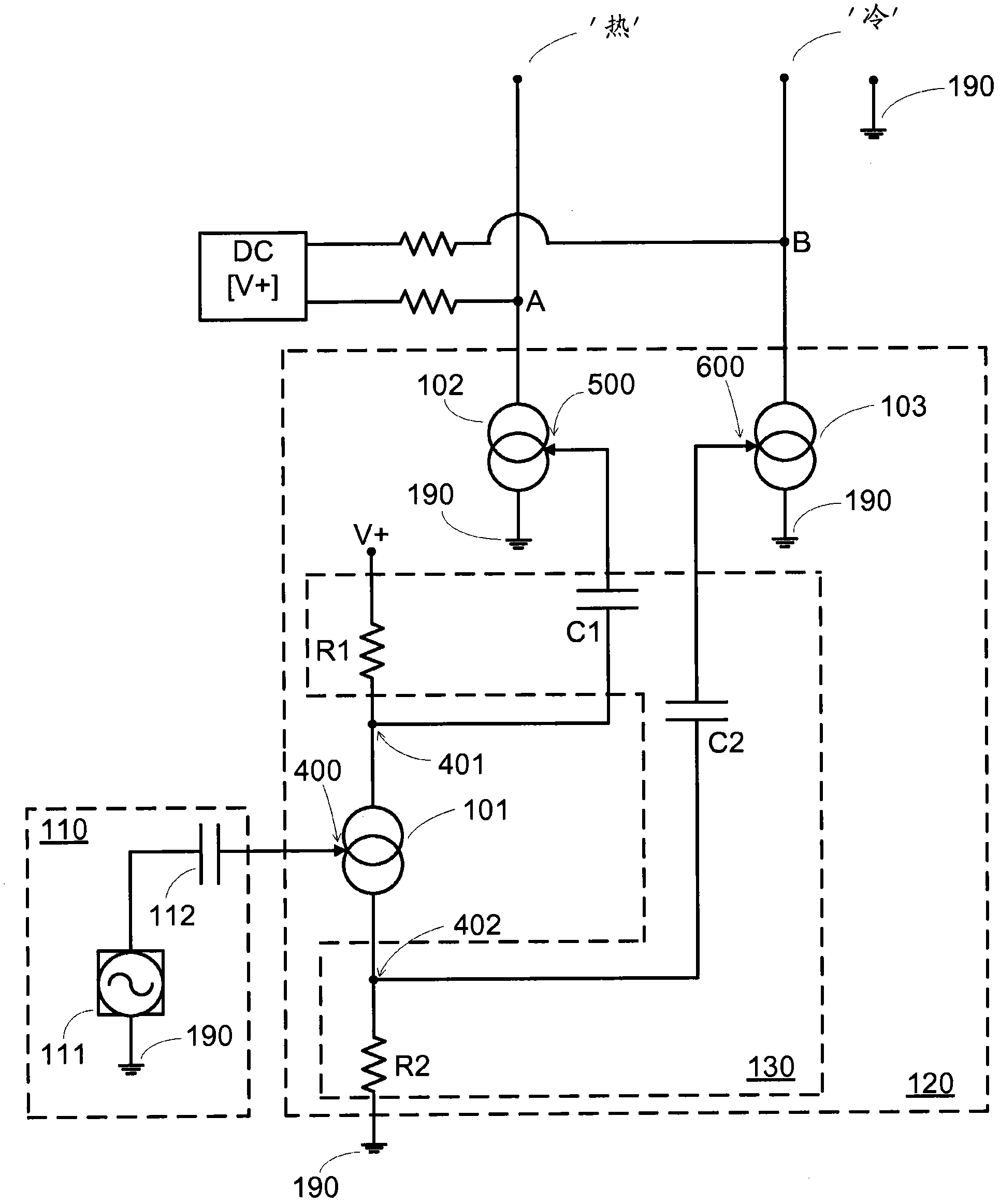 Method and arrangement for driving a microphone