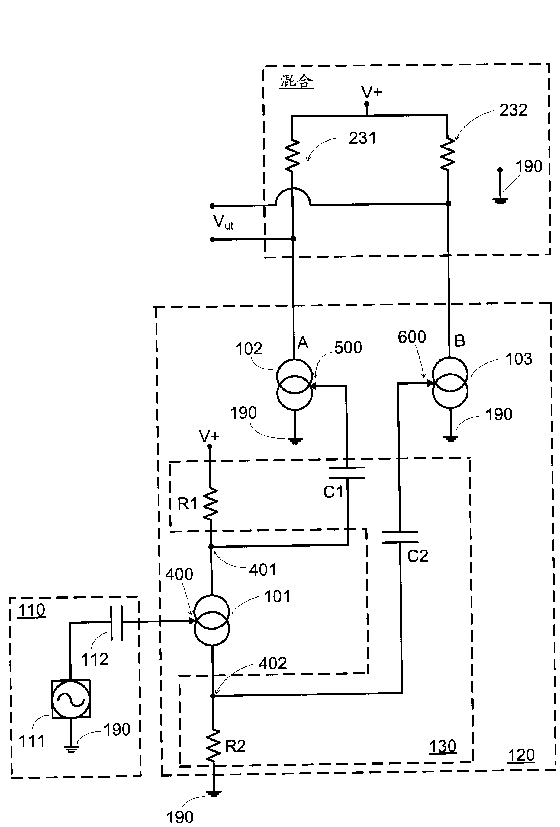 Method and arrangement for driving a microphone