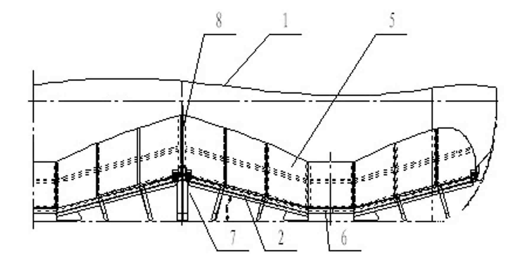 Tubular bag type fluidized bed device for bulk powder material tank truck