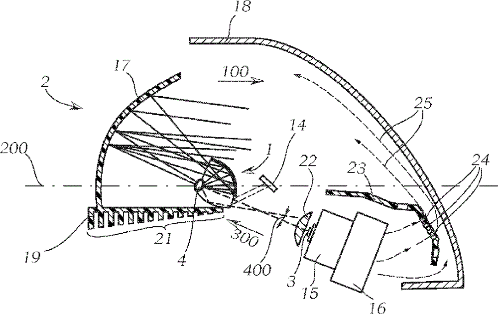 Light guiding element for a laser vehicle headlight