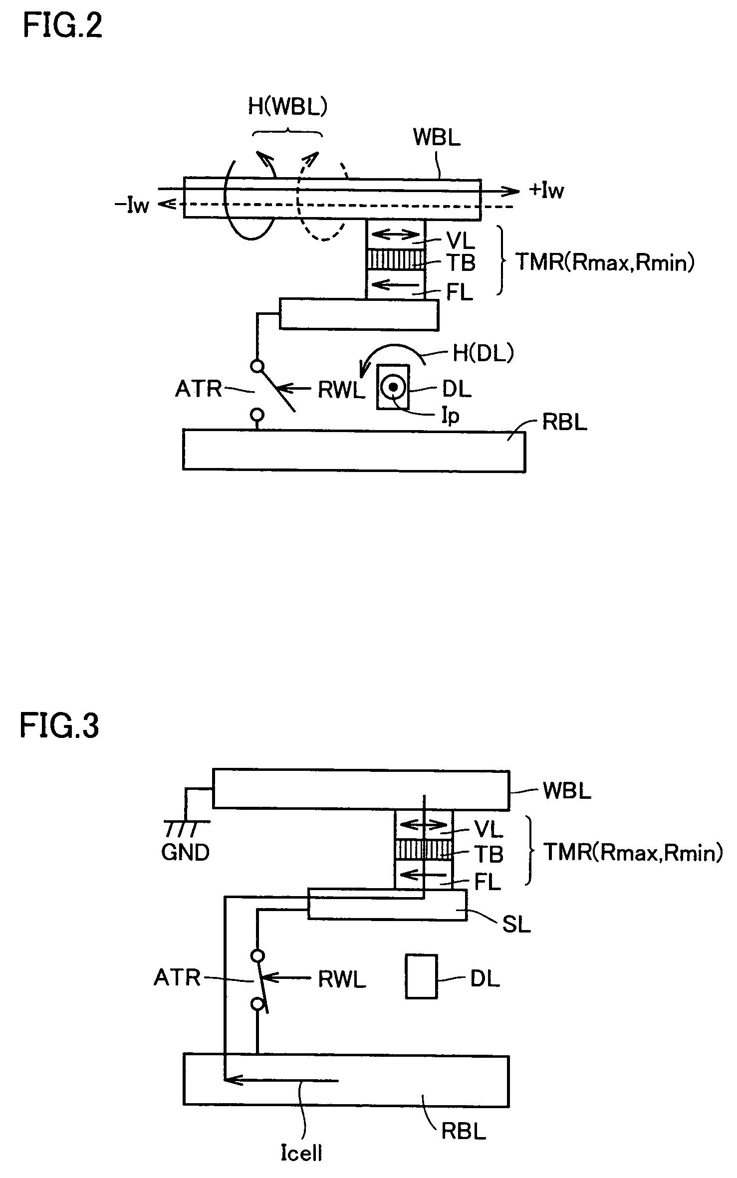 Semiconductor memory device with current driver providing bi-directional current to data write line