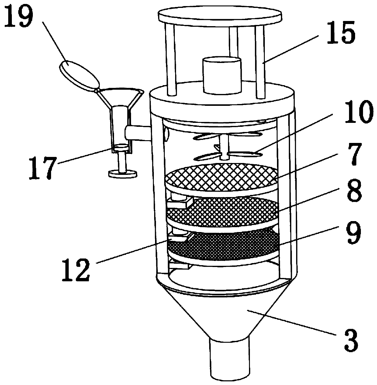 Filtering apparatus for lubricating oil production