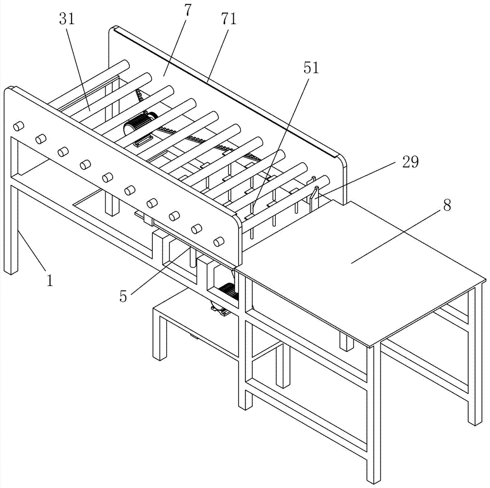 Pot seedling taking and transmitting device