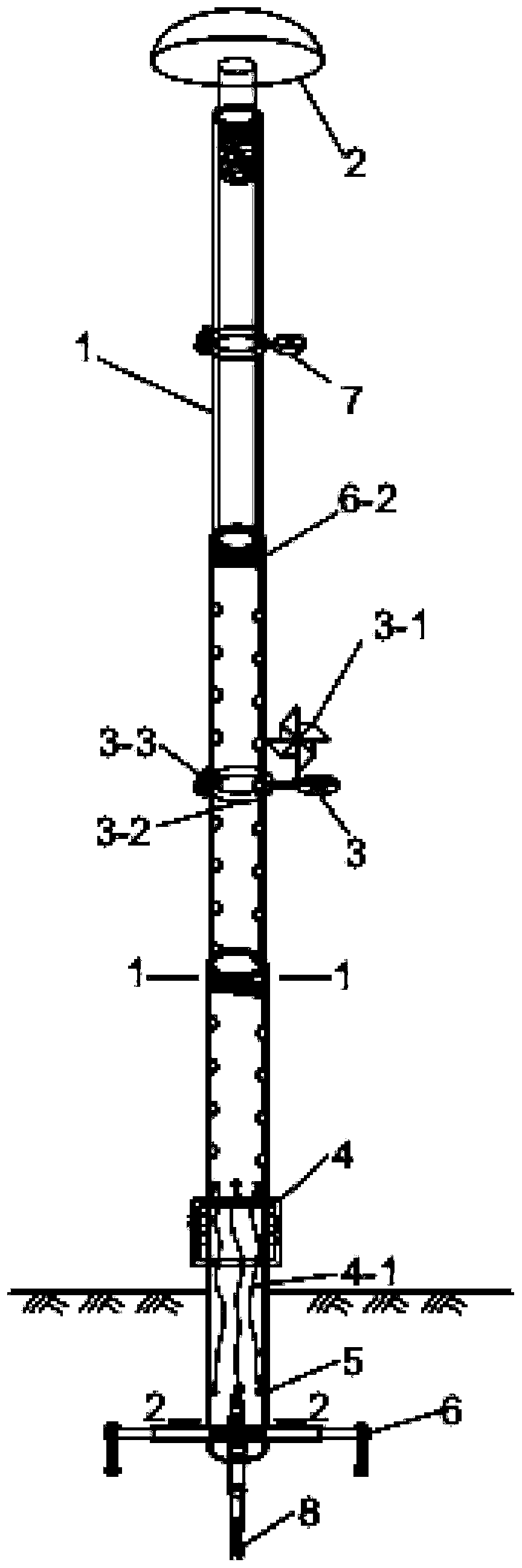 Supporting and fixing device for fixing GNSS instrument