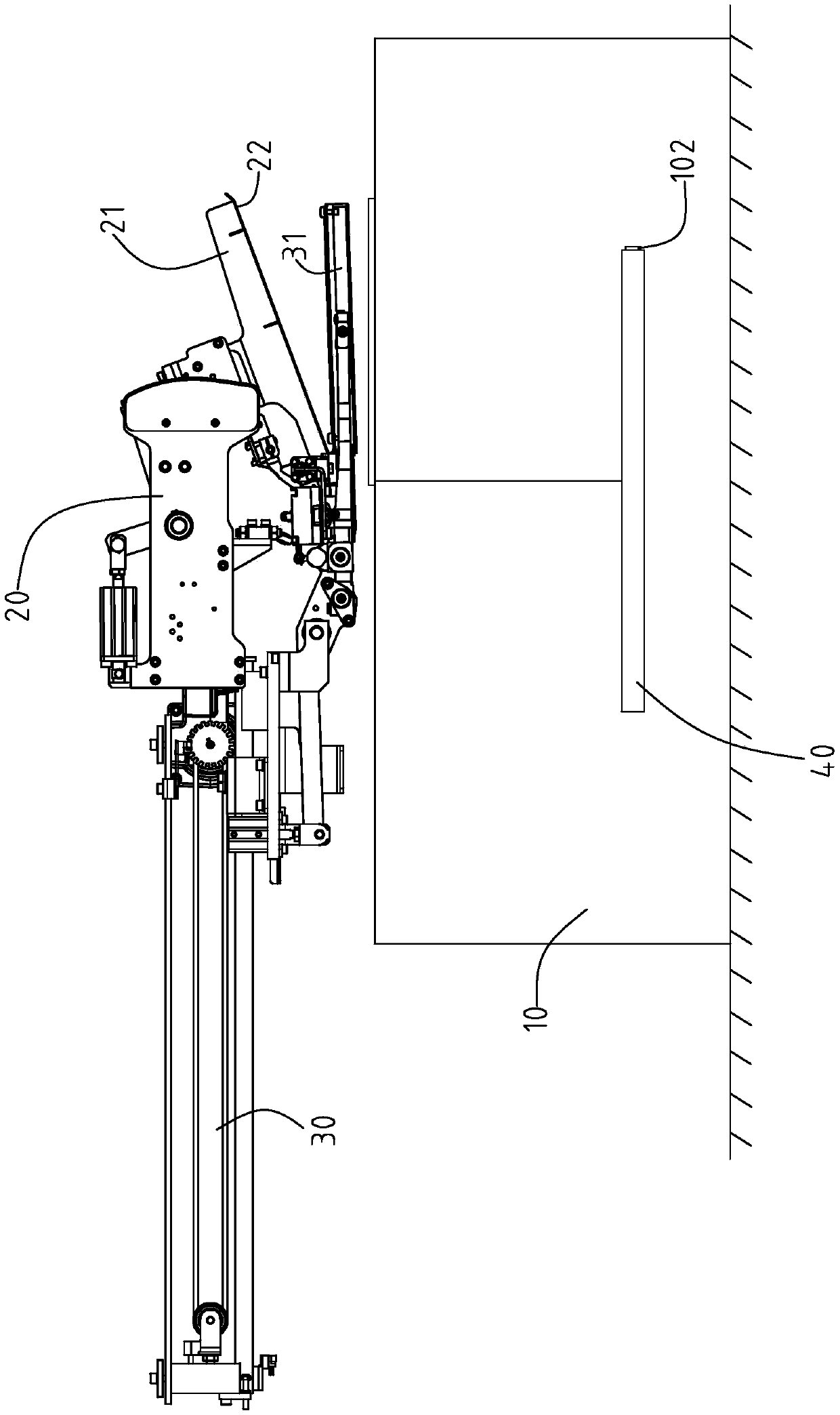 A pressure plate control system and control method of a bag opening machine