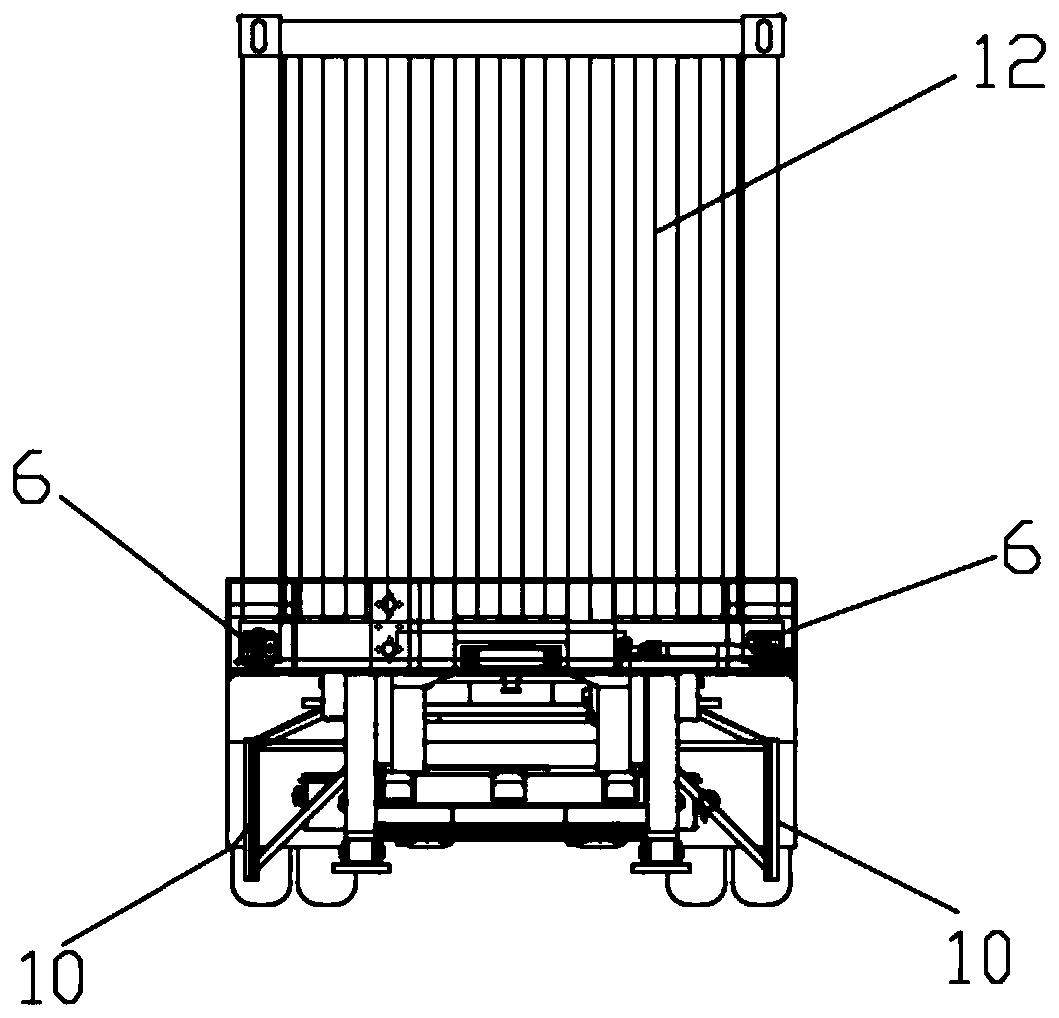 Highway and railway dual-purpose direct-hanging type container semi-trailer