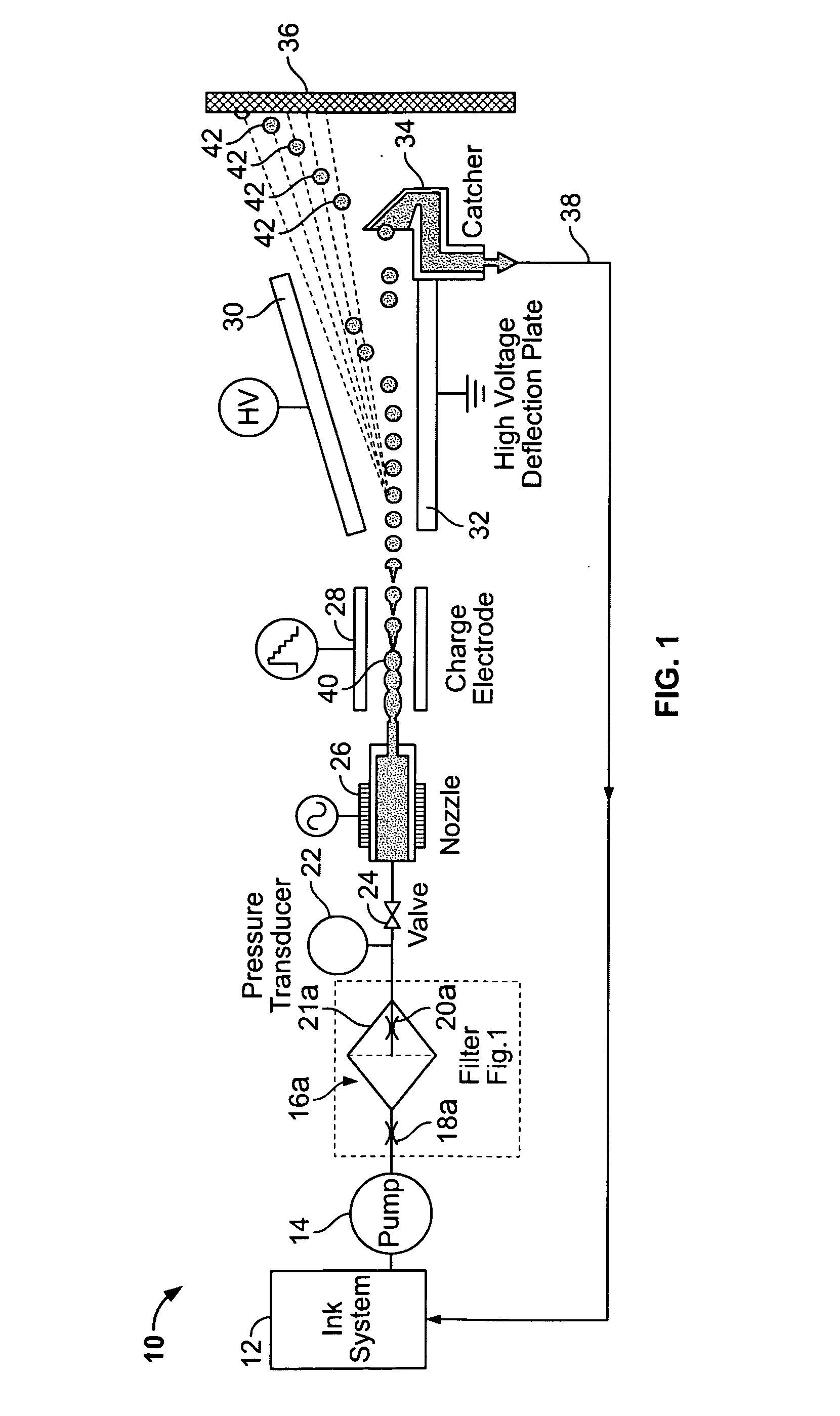 Pressure damping ink filter