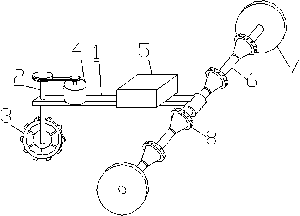 Portable rice seeding device