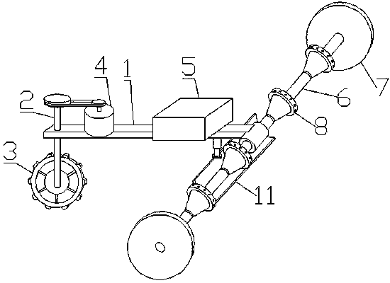 Portable rice seeding device