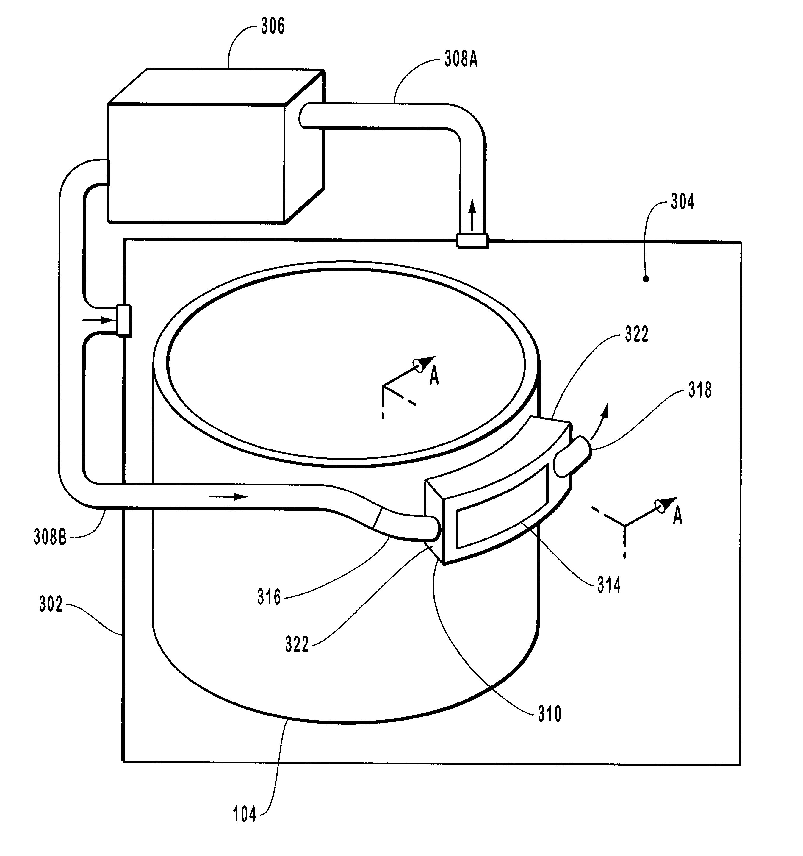 Large surface area x-ray tube window and window cooling plenum