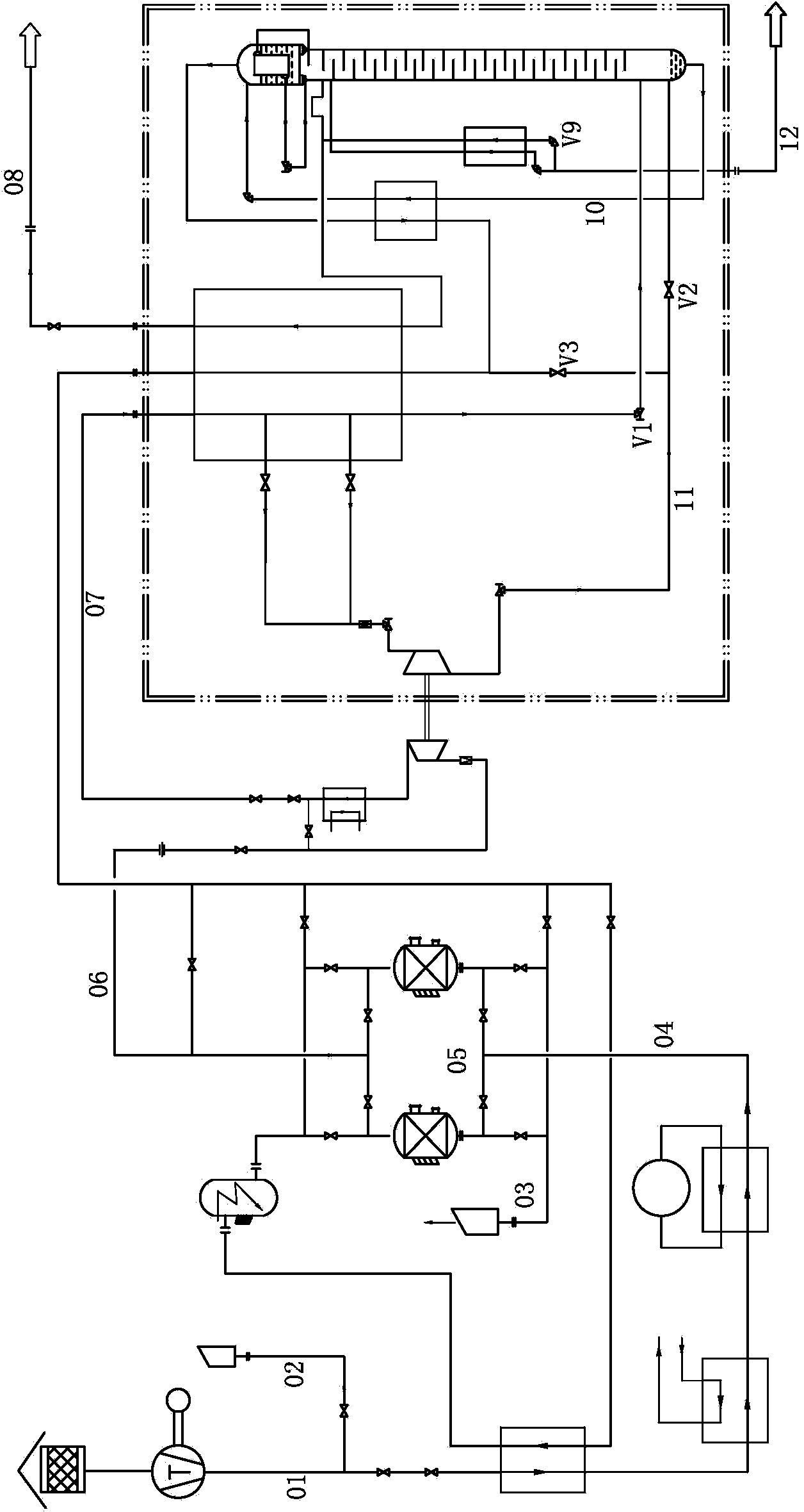 Ultralow-energy-consumption nitrogen making device