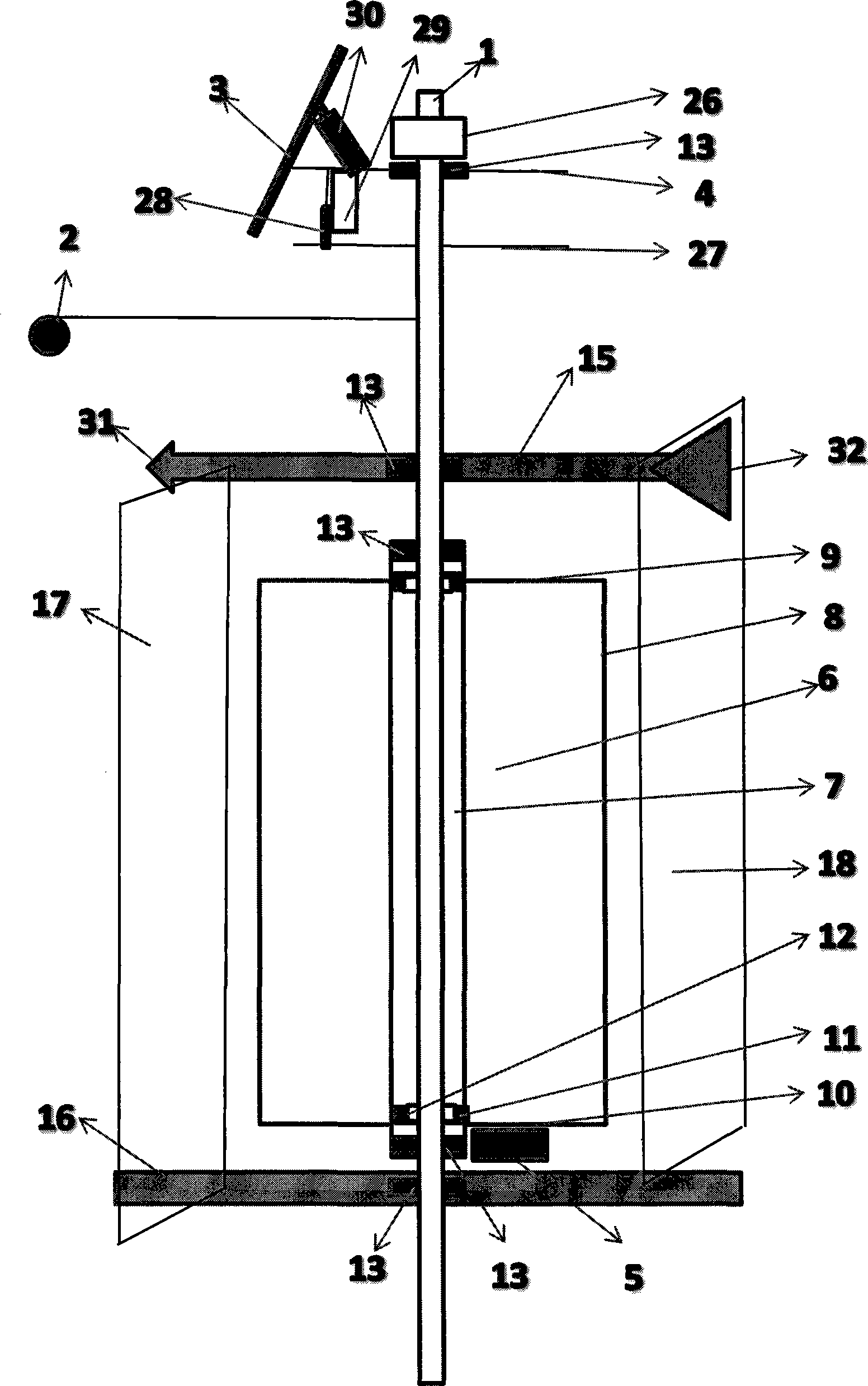 Solar energy and wind energy generation combined device